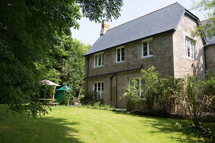 Granite building within the grounds